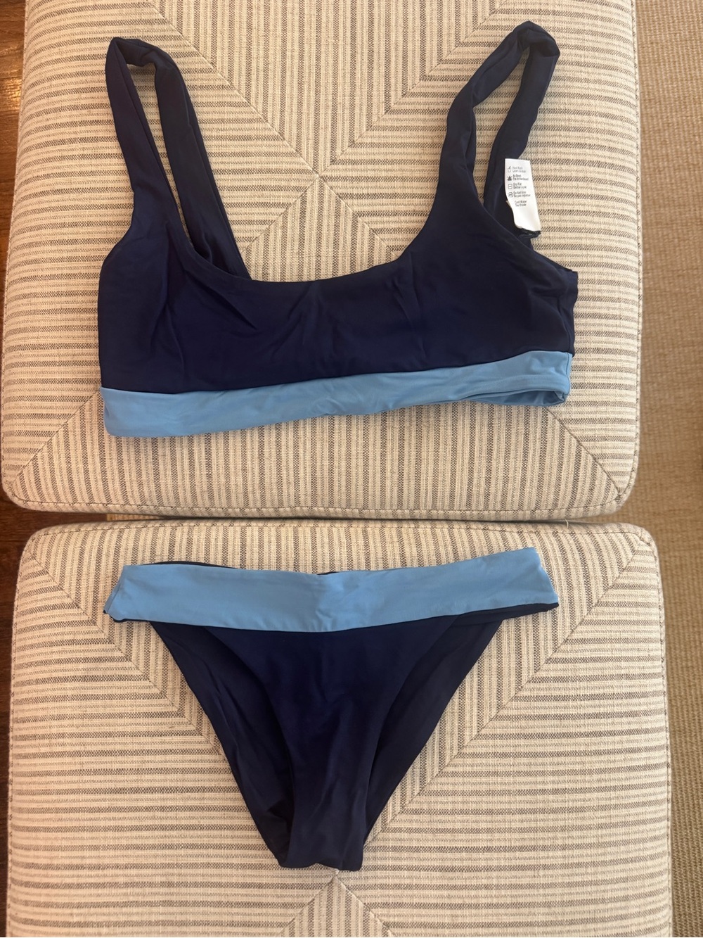 Lspace Navy and Light Blue Bikini